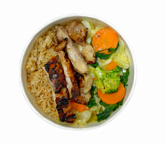 Fried Rice, Teriyaki Chicken & Stir Fry Vegetables